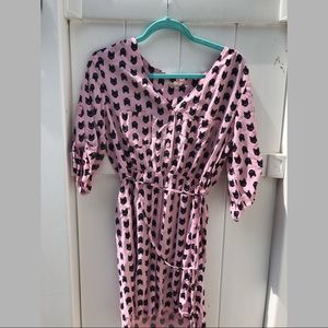 pink button down dress with cats!!